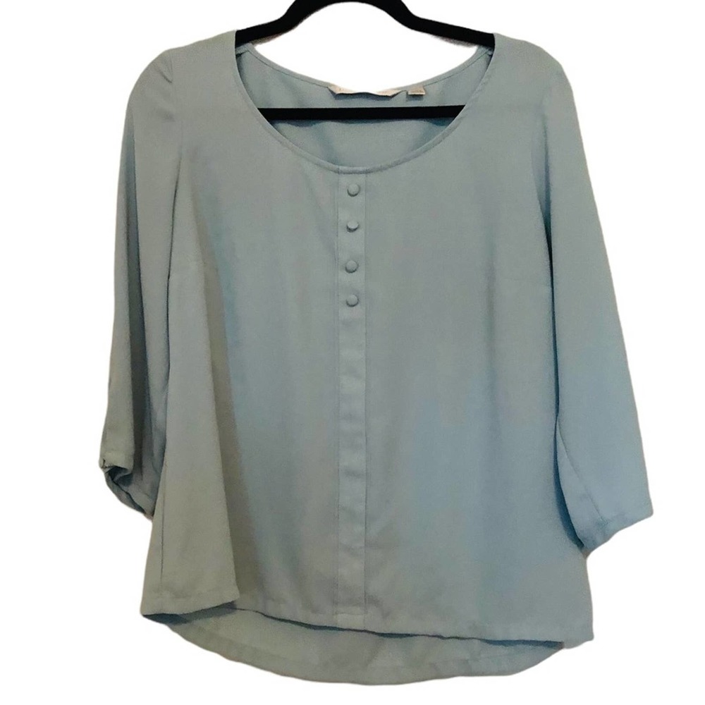 ☀️Lauren Conrad Pale Blue Blouse Size Medium